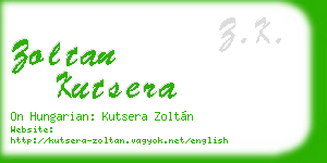 zoltan kutsera business card