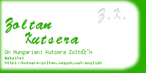 zoltan kutsera business card
